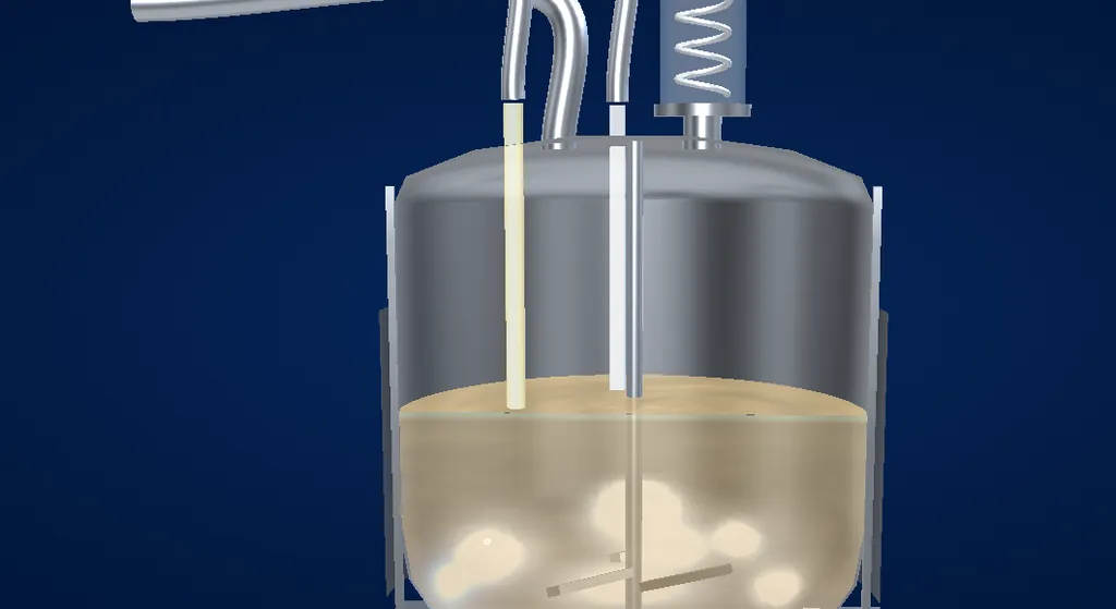 Charging and first reaction: Clear, mixing