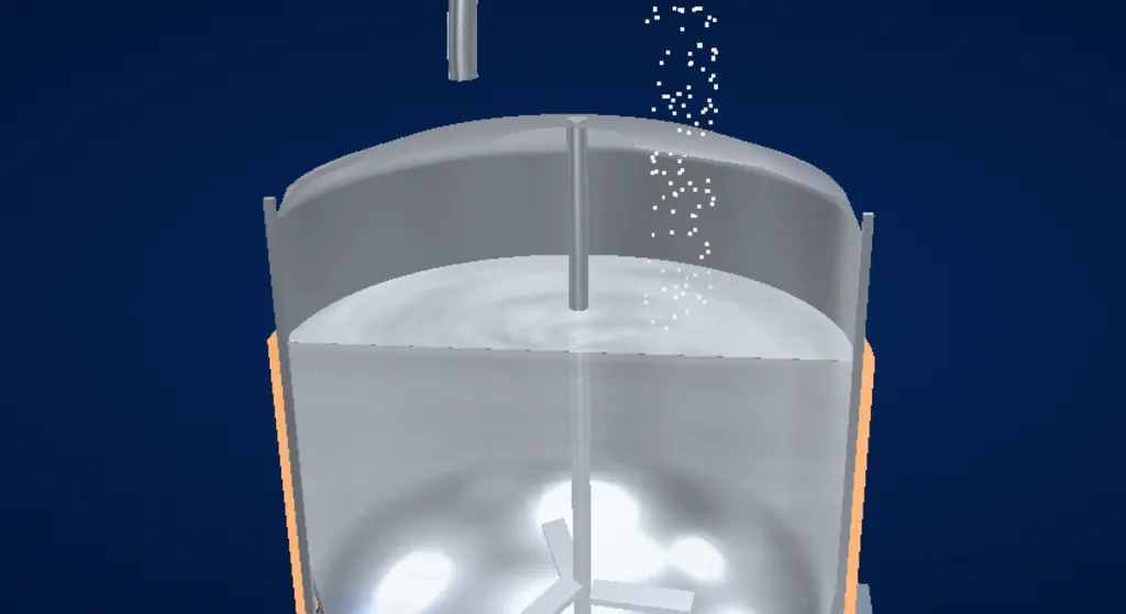 Urea in, alkaline stage: Dissolving, warming
