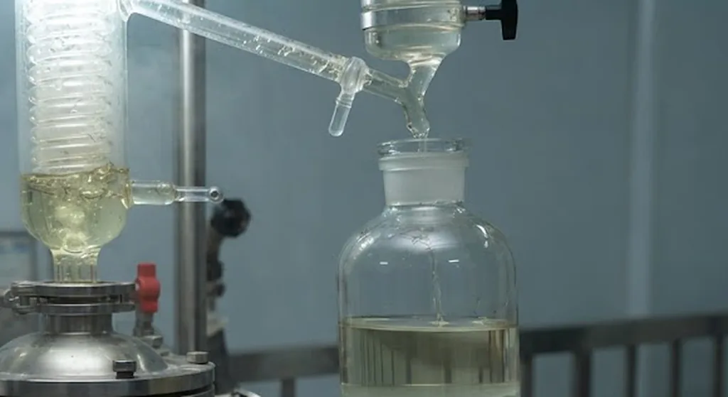 Esterification: Water separating out