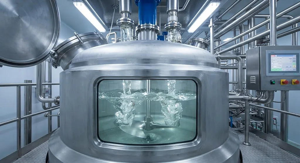 Charging and first reaction: Clear, mixing