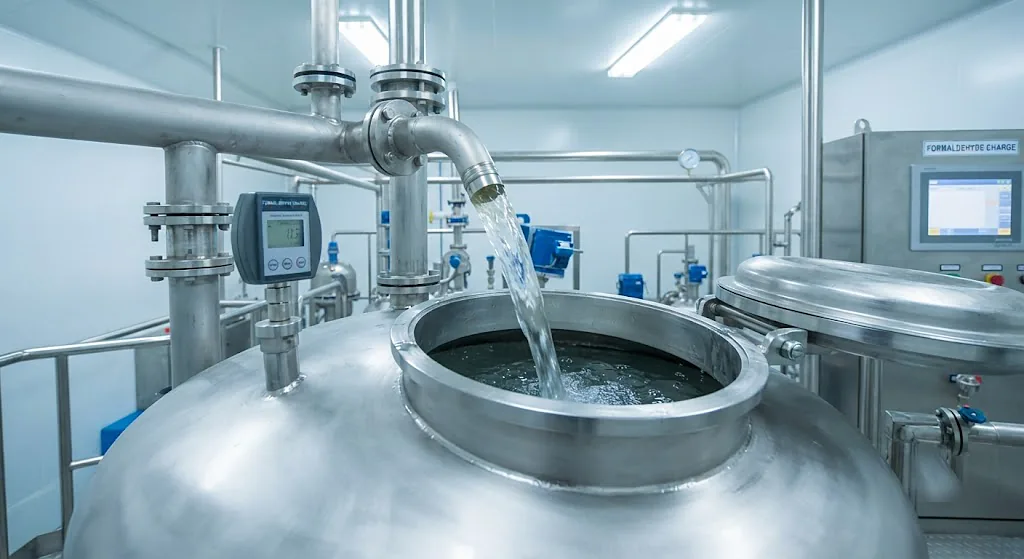 Charging the formaldehyde: Clear, thin liquid