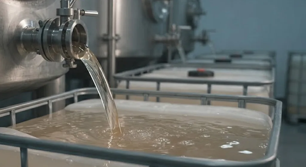 Neutralise, cool, discharge: Stable liquid resin